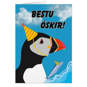 Icelandic Birthday Bestu Oskir Puffin