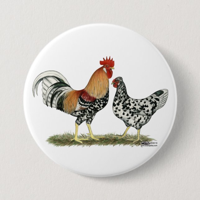 Icelandic Chickens 7.5 Cm Round Badge (Front)