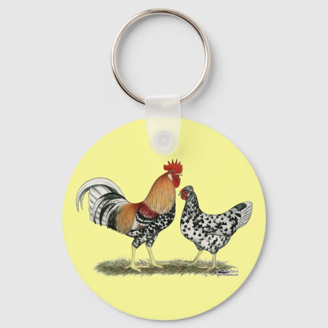Icelandic Chickens Key Ring (Front)