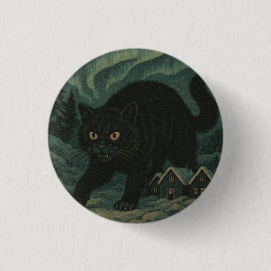 Icelandic Christmas yule Cat 3 Cm Round Badge