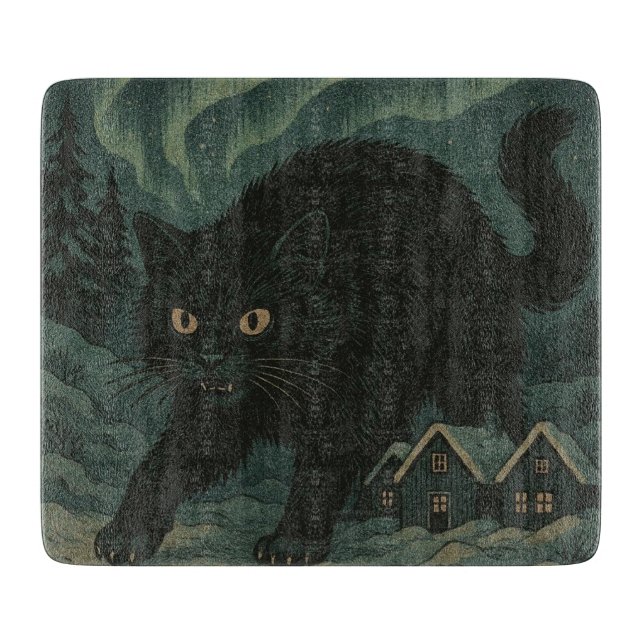 Icelandic Christmas yule Cat  Cutting Board (Front)