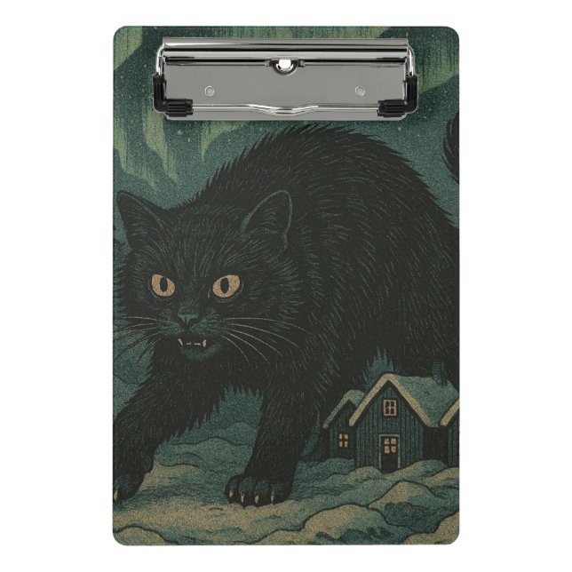 Icelandic Christmas yule Cat  Mini Clipboard (Front)