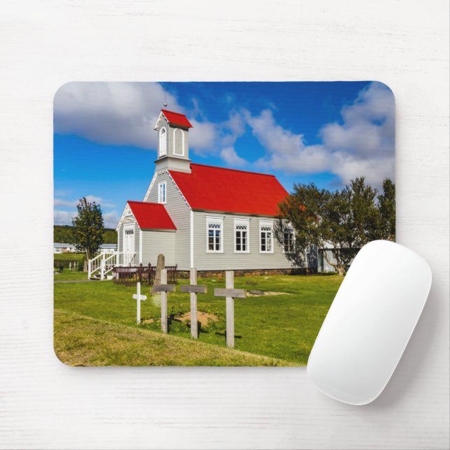 Icelandic Church Mouse Mat (With Mouse)