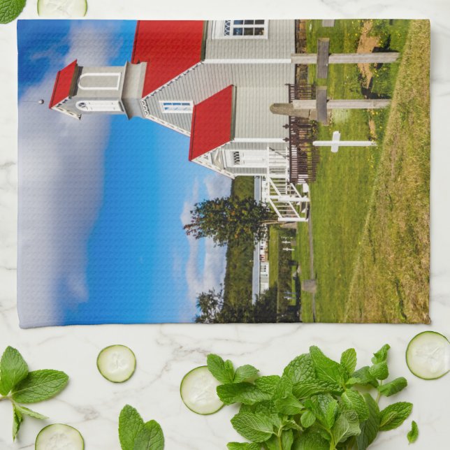 Icelandic Church Tea Towel (Folded)