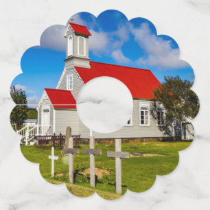Icelandic Church Wine Glass Tag