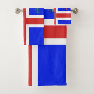 Icelandic flag bath towel set