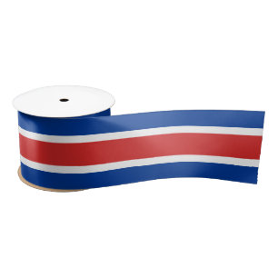 Icelandic flag colours ribbon, patriots, Iceland Satin Ribbon