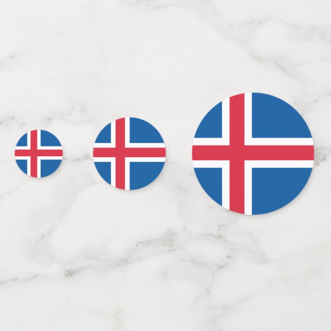 Icelandic flag confetti (Fronts)