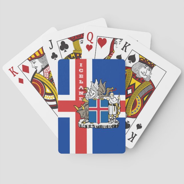 Icelandic Flag Games, Iceland Playing Cards (Back)