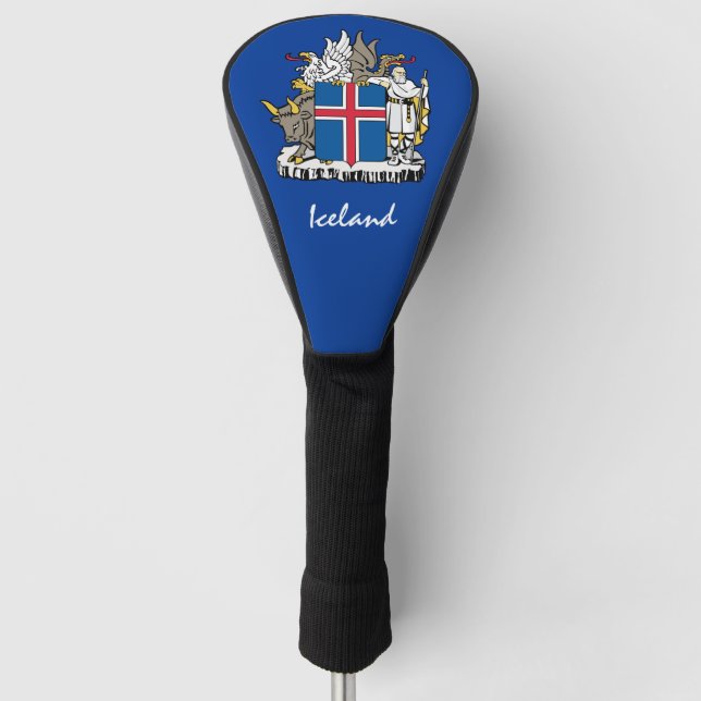 Icelandic Flag & Golf Iceland sports Covers /clubs (Front)