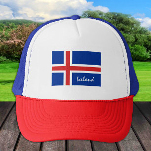 Icelandic flag & Iceland holiday/sports fans Trucker Hat