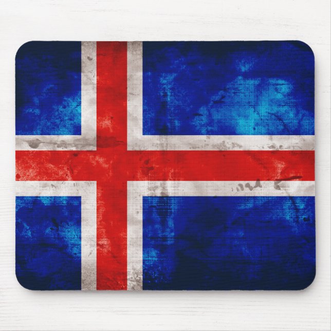 Icelandic Flag Mouse Mat (Front)