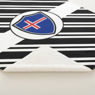Icelandic flag sherpa blanket