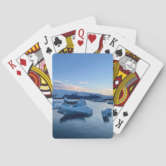 Icelandic glacier lagoon - playing cards (Back)