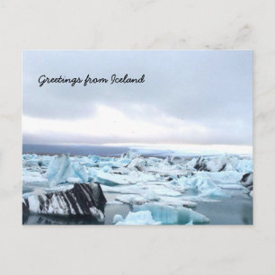 Icelandic glacier lagoon postcard