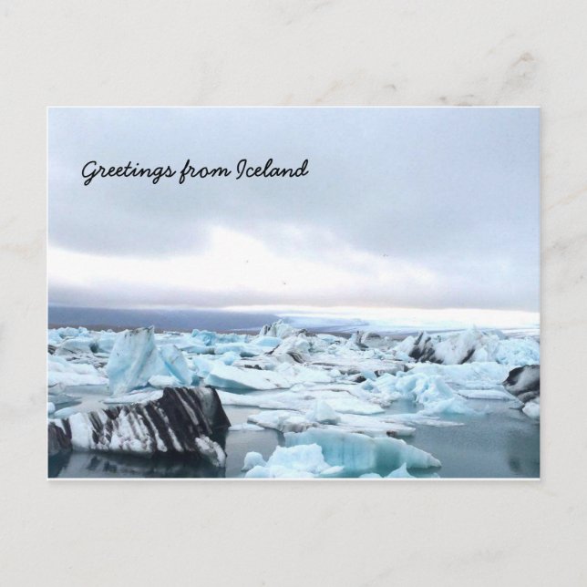 Icelandic glacier lagoon postcard (Front)