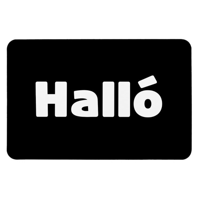 Icelandic Halló { Hello ) Íslenska Language Magnet (Horizontal)
