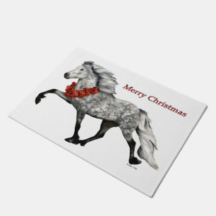 Icelandic Horse Christmas Doormat