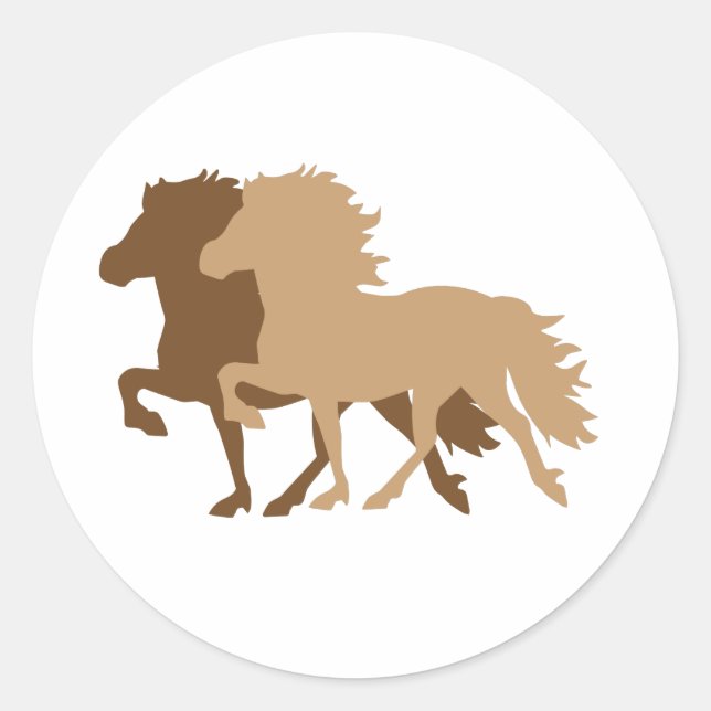 Icelandic Horse Classic Round Sticker (Front)