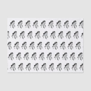 Icelandic horse in motion tissue paper