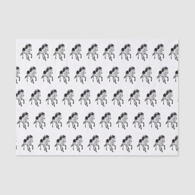 Icelandic horse in motion tissue paper (Front)