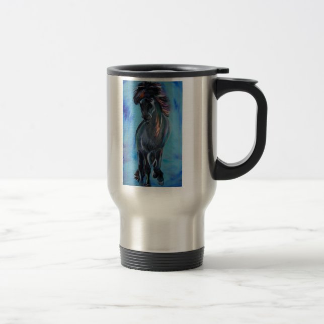 Icelandic Horse in tolt Travel Mug (Right)
