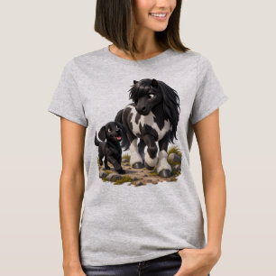 Icelandic Horse & Labrador Best Friends T-Shirt