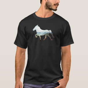 Icelandic Horse Landscape Graphic Riders Girl Wome T-Shirt