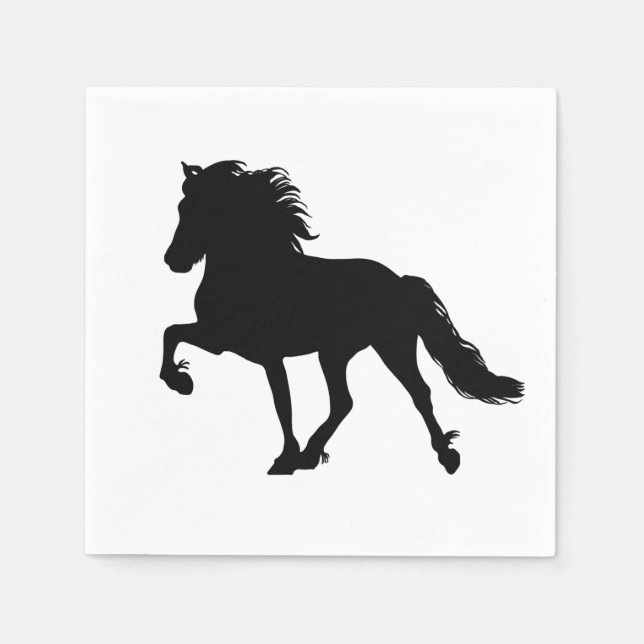Icelandic horse motif napkin (Front)