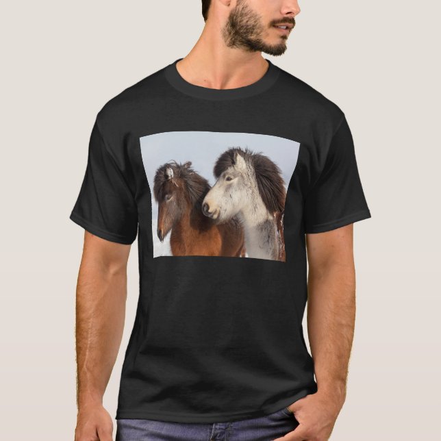 Icelandic Horse profile, Iceland T-Shirt (Front)