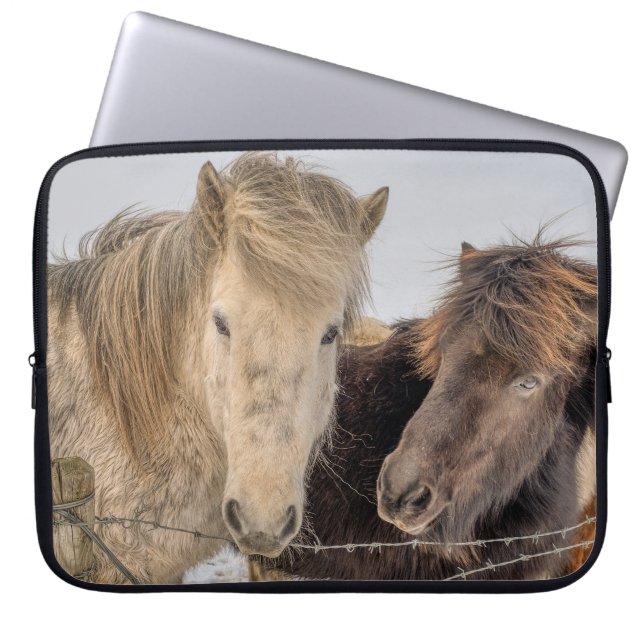 Icelandic Horses Laptop Sleeve (Front)