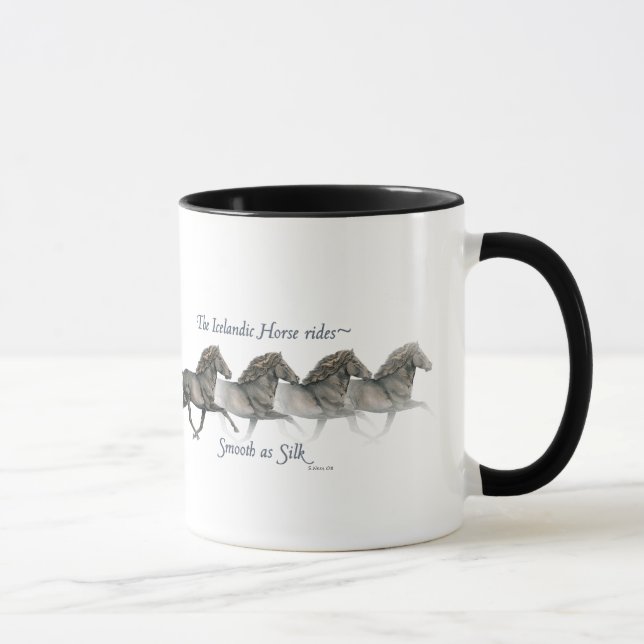 Icelandic horses ride as smooth as silk ~ Mug (Right)