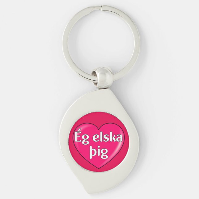 Icelandic – I love you Key Ring (Front)