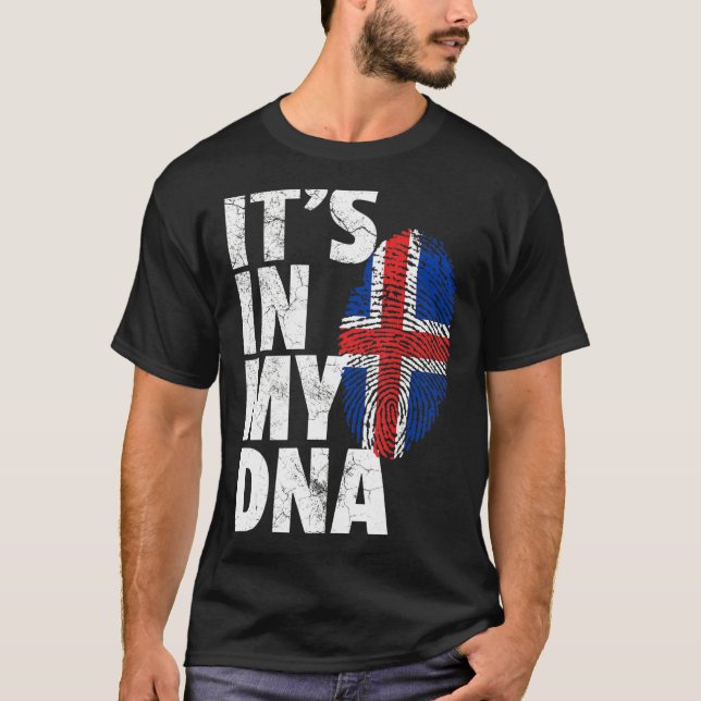 Icelandic Iceland Flag It's In My Dna Christmas  C T-Shirt (Front)