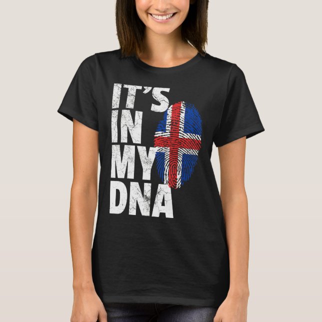 Icelandic Iceland Flag It's In My Dna Christmas  C T-Shirt (Front)