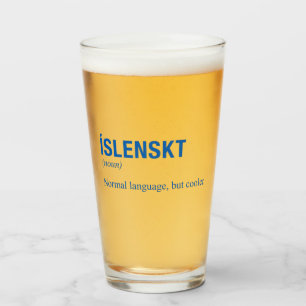ICELANDIC Language Glass