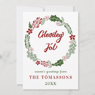 Icelandic Merry Christmas, Custom Holiday Card