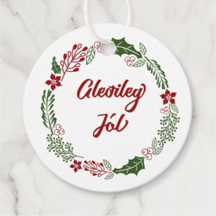 Icelandic Merry Christmas, Gleðileg jól, Custom Favour Tags