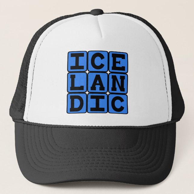Icelandic, Nationality Trucker Hat (Front)