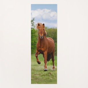 Icelandic Pony at a Tölt Funny Photo Horse Lovers Yoga Mat