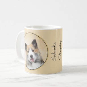 Icelandic Sheepdog Painting - Original Dog Art Coffee Mug