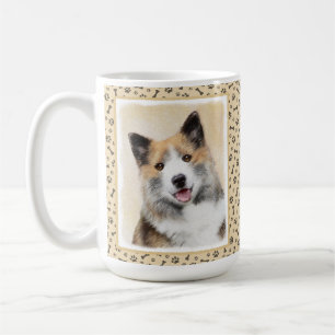 Icelandic Sheepdog Painting - Original Dog Art Coffee Mug