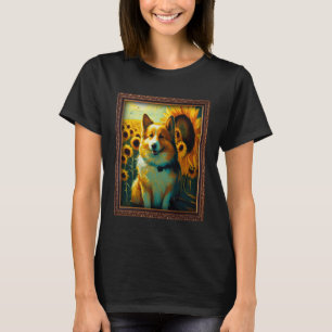 Icelandic Sheepdog Painting Sunflower Flower Mom W T-Shirt