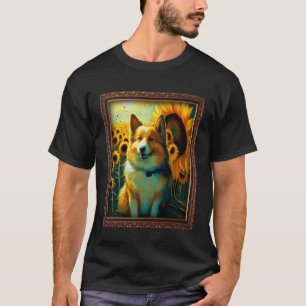 Icelandic Sheepdog Painting Sunflower Flower Mom W T-Shirt