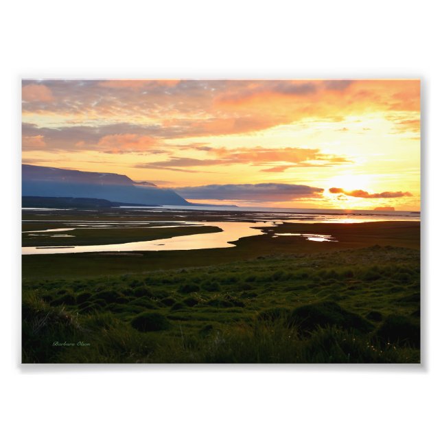 Icelandic Sunset Photo Print (Front)