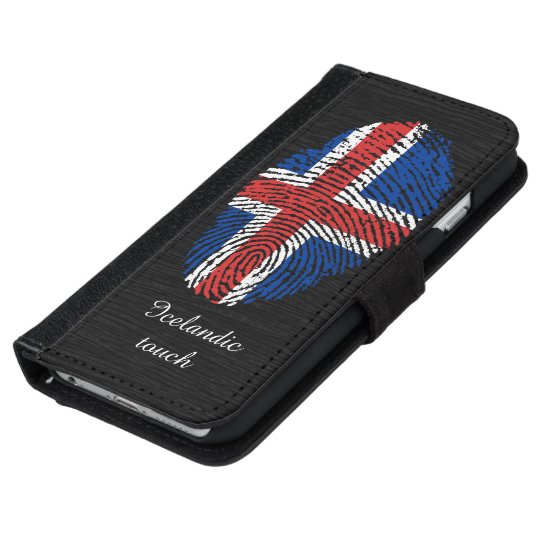 Icelandic touch fingerprint flag iPhone 6 wallet case