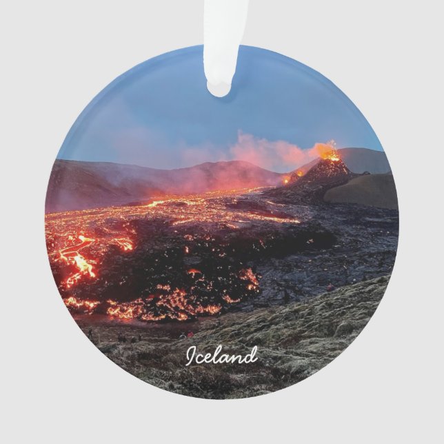 Icelandic volcano - ceramic ornament (Front)
