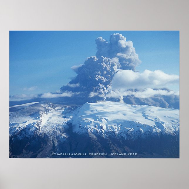 Icelandic Volcano Eruption Poster (Front)