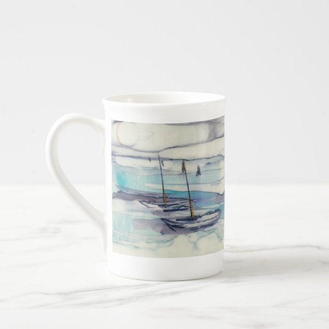 Icelandic waters bone china mug (Left)