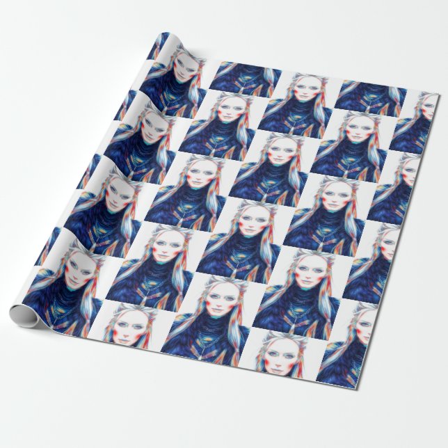 Icelandic Witch Wrapping Paper (Unrolled)